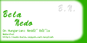 bela nedo business card